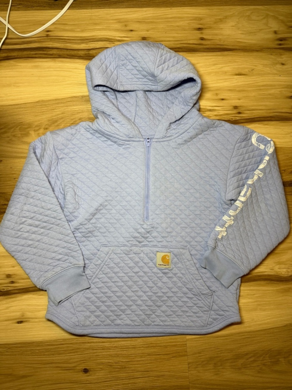 Carhartt Kids Quilted Lilac Half-Zip Hooded Pullover